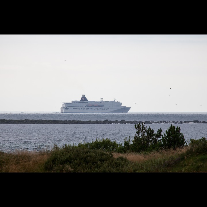 Cruise ship Norrøna of Thorshavn heading west.