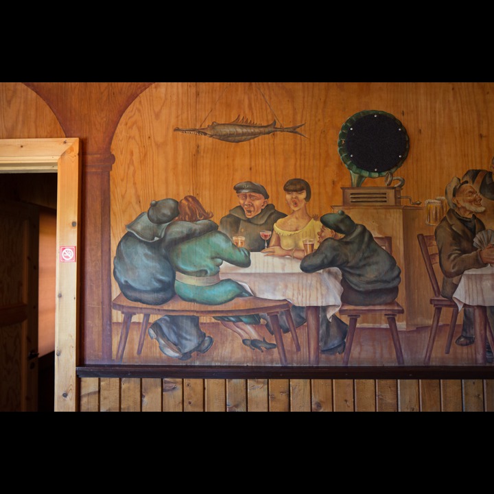 The German WWII officers' mess at Norberg Fort - the civilians are people from the local Lista community