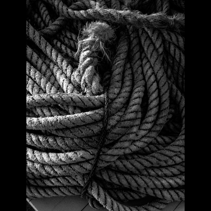 Hemp rope at the Lista boat museum
