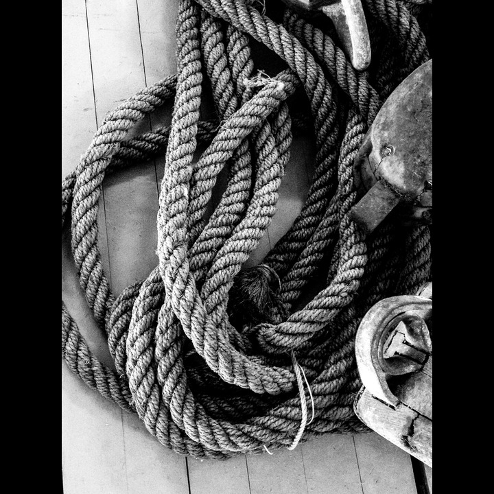 Hemp rope at the Lista boat museum