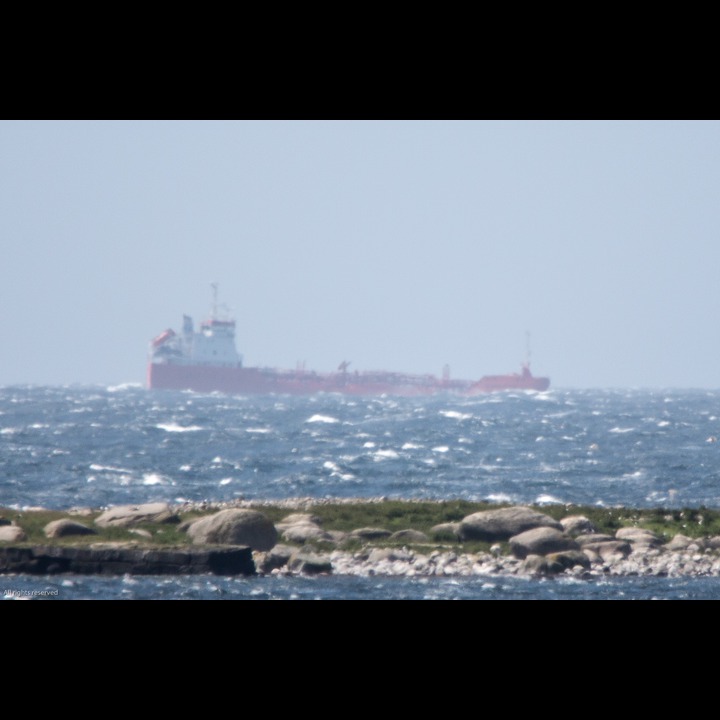 Tanker in rough seas off Rauna
