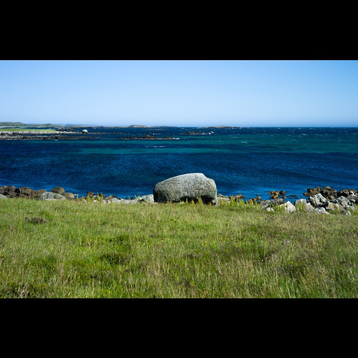 This boulder was moved from up country by the last ice age glacier - Skiphaug