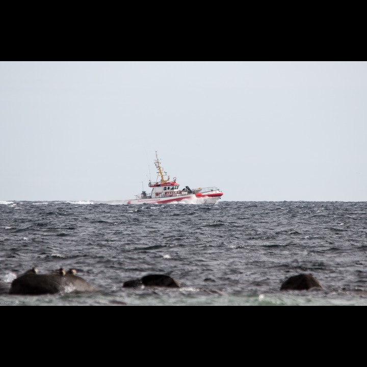 The lifesaving boat Aegir off Rauna