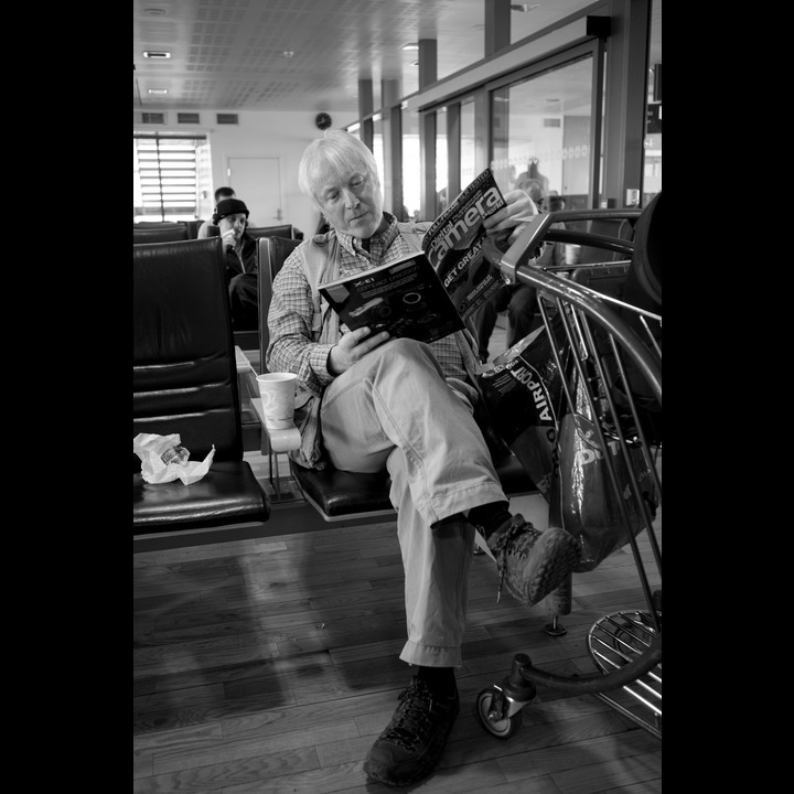 Norwegian photographer Thor Lindsted at Oslo Gardermoen Airport.