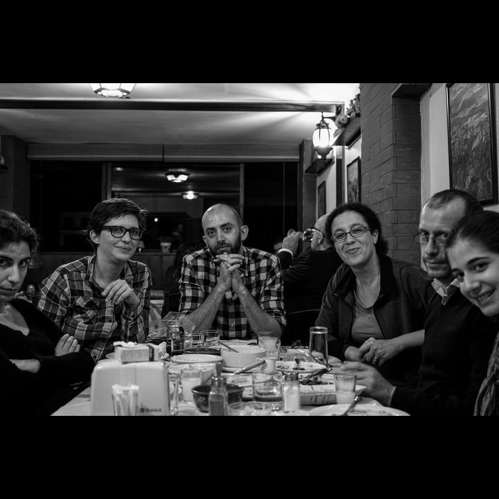 Eating Armenian at ONNO - Lama, Leila, Mustapha, Toufoul, Amin and Sima