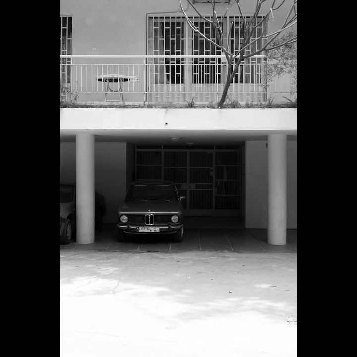A 1980's BMW, in a quiet Ras Beirut back alley.