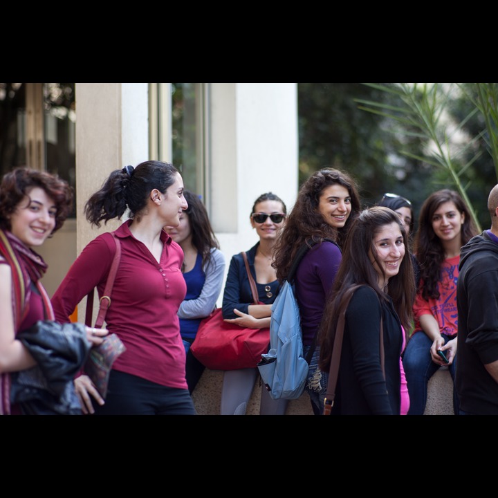 Students at the IC gate