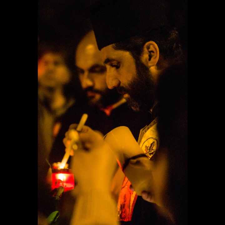 Distributing the Holy Flame on the Boulevarde, Marjaayoun