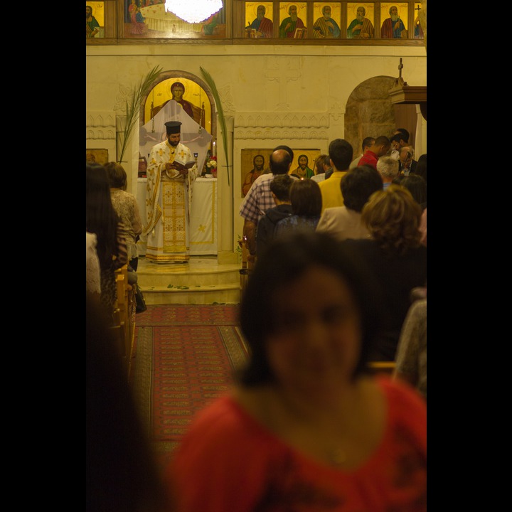 From the Greek Orthodox Easter evening service celebrating the arrival of the Holy Flame from Jerusalem - Ibl el Saqi