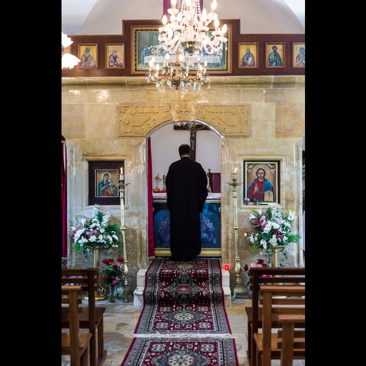 The church in Abou Qamha on St. George's Day