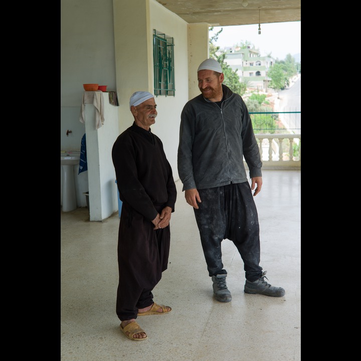 The guardsman and a laborour at the shrine of Nebi Ezekiel, Dibbine