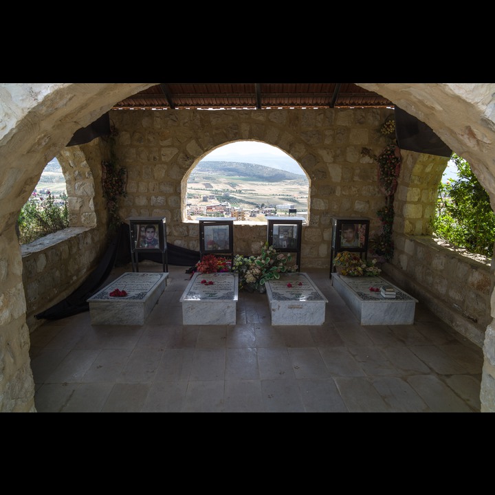 Martyrs of the 2006 war at the shrine of Benjamin Bin Yaakoub at Mhaibib