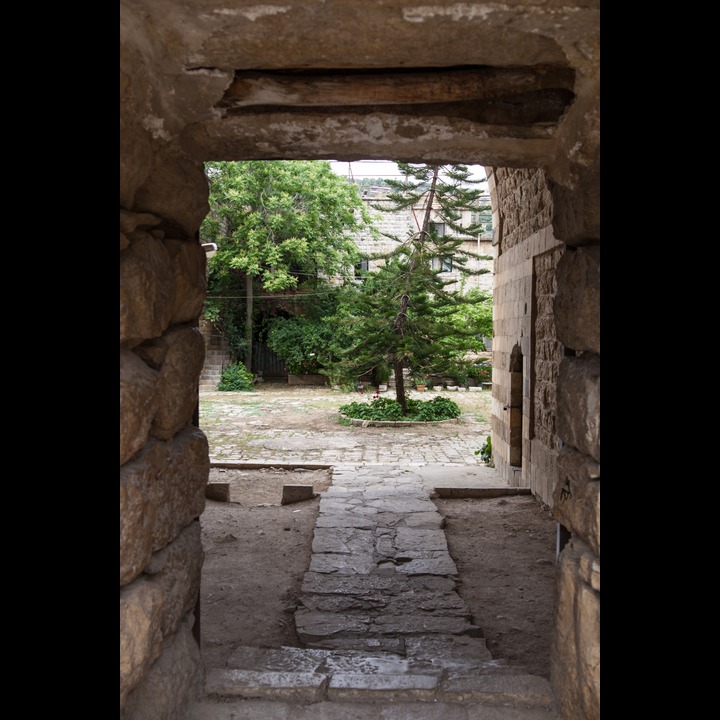 Entering the fortress at Hasbaya