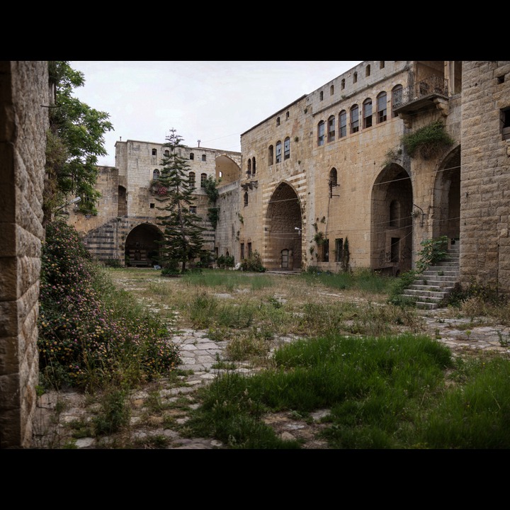 The courtyard at the fortress at Hasbaya