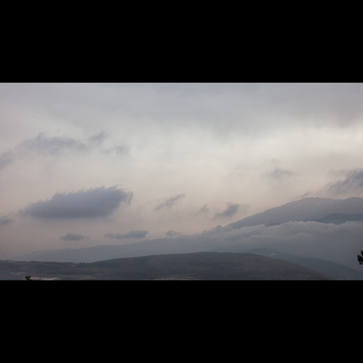 One of the many faces of Mount Hermon - on a cloudy morning