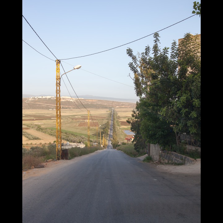 The Tapline road from Kfar Kila running east towards the Wazzani River