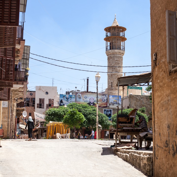 The town square in Old Saida