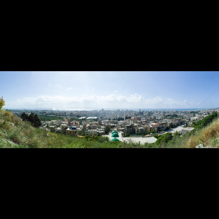 Panorama of Saida - Shrine of Nebi Jahya in the foreground