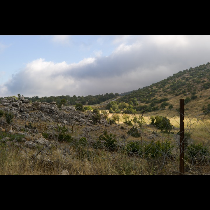 The Israel border fence on the Chebaa - Kfar Shouba road (33.328818 N, 35.734707 E)