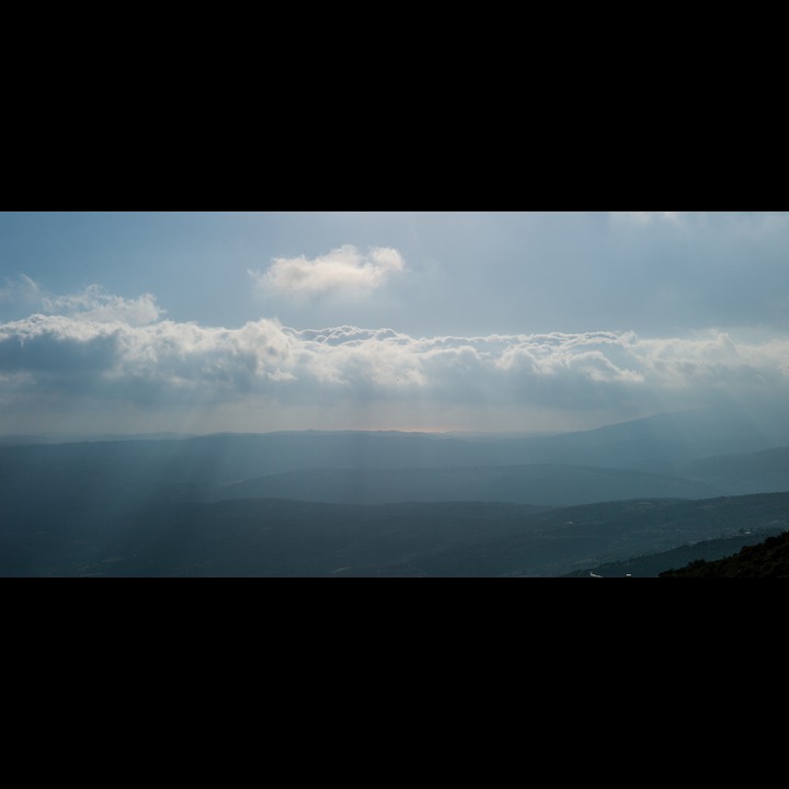 Looking west from Kfar Shouba with the Mediterranean in the distance