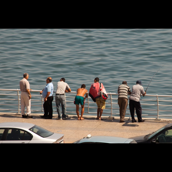 Earlybirds on Beirut's Corniche