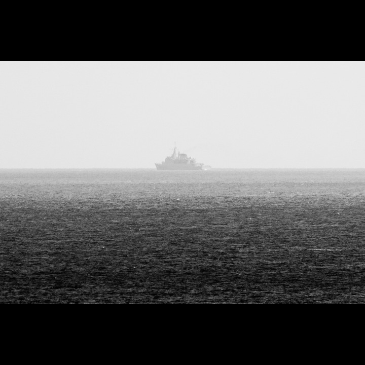 A UNIFIL warship making sure we behave ourselves