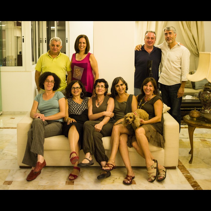 Friends: Toufoul, Nabil, Souheil, Joumana, Mona, Mona, Munir, Nada, and Rami