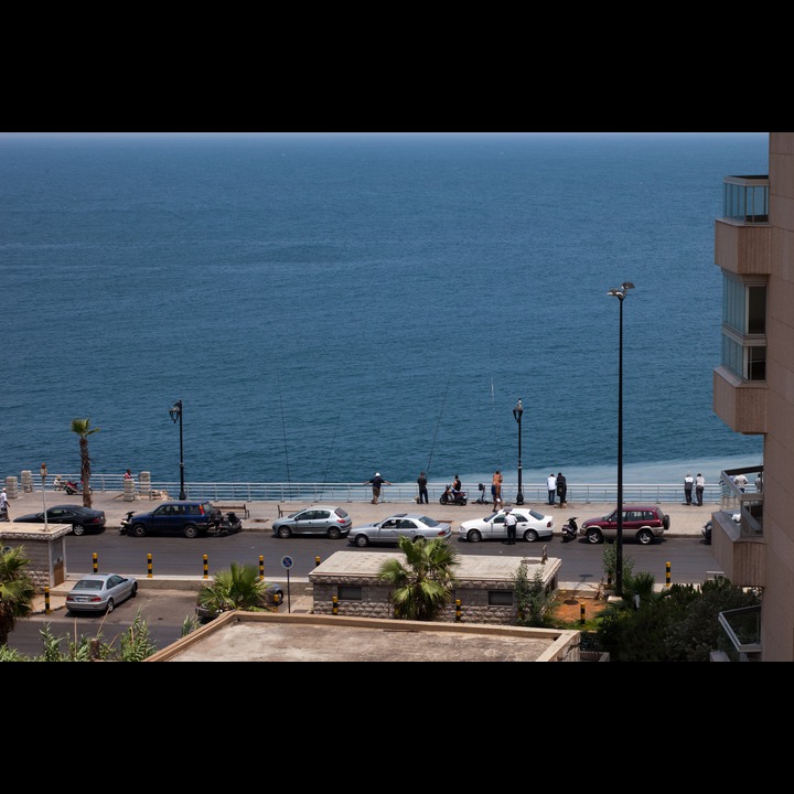 The sewage and storm water system in Ras Beirut was renovated in the late '90s. TheY dug up the streets, and installed sewage handling works under the Corniche (the sandstone buildings between the lanes). Doesn't work. That's untreated sewage pouring out into the sea, barely 400 meters east of  the AUB beach.