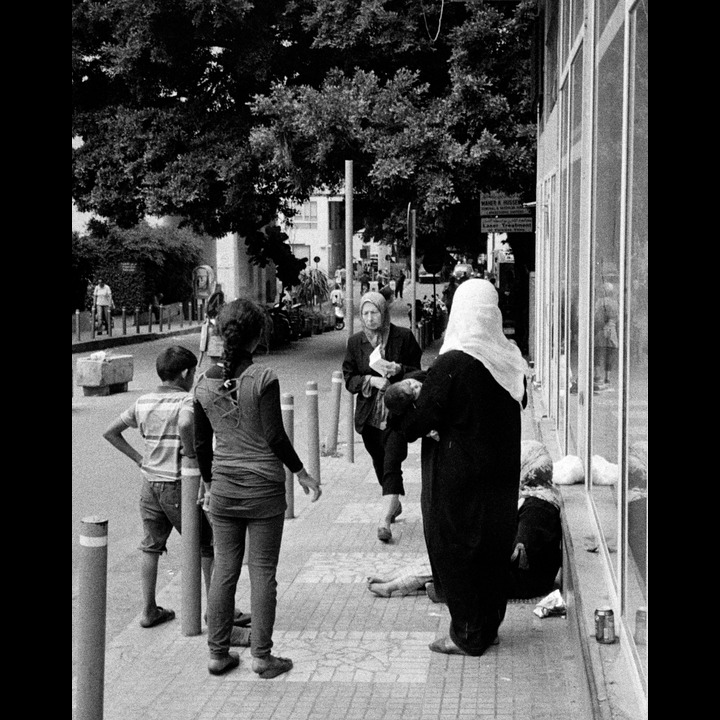 Beggars on Cairo Street by the AUB hospital