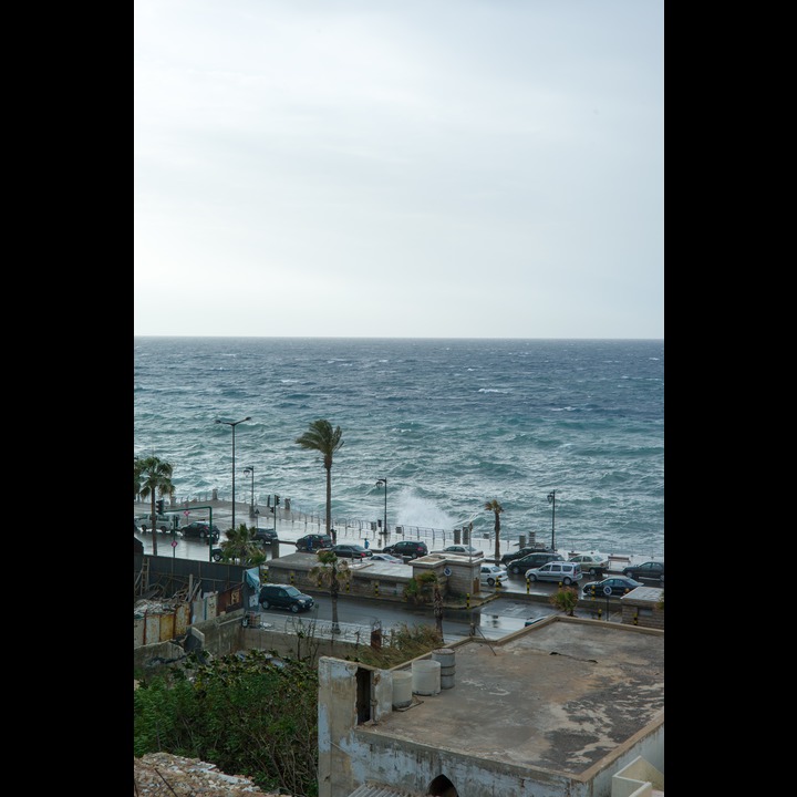 A sudden spring storm on the Corniche bring high winds and sand from the Syrian desert