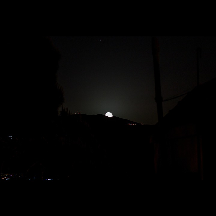 Moonrise over Jabal el SHeikh (Mount Hermon)