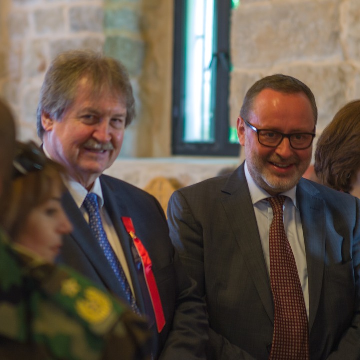 May 17, Norwegian Independence Day is celebrated every year in Ibl el Saqi: Ambassador Svein Aass og Martin Yttervik from the Norwegian Embassy in Beirut in St. George's Church, at the annual service for Norwegian soldiers who fell in duty for the UNIFIL peace keeping mission in South Lebanon 1978-1998.