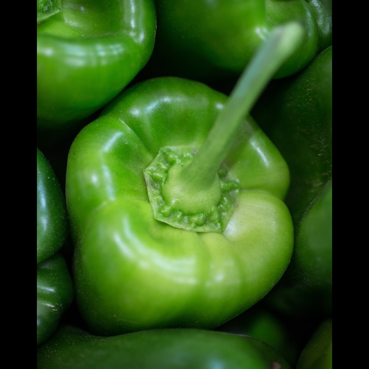 Green peppers - The Fruit and Vegetable Wholesale Market, Saida