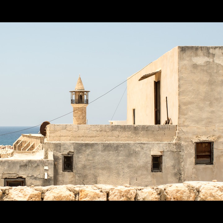 The minaret of the Great Mosque in the Old City of Saida