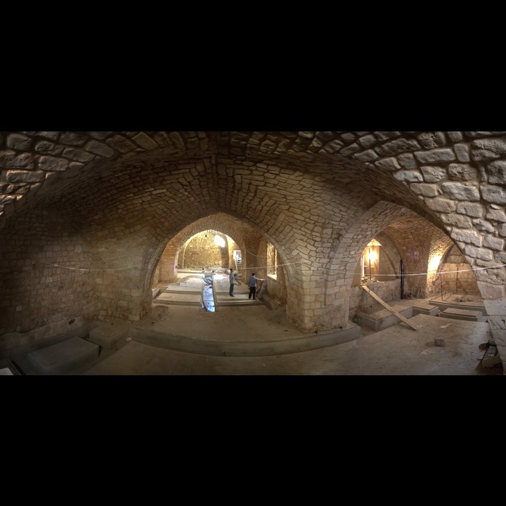 The great hall beneath a building being restored in the Old City of Saida