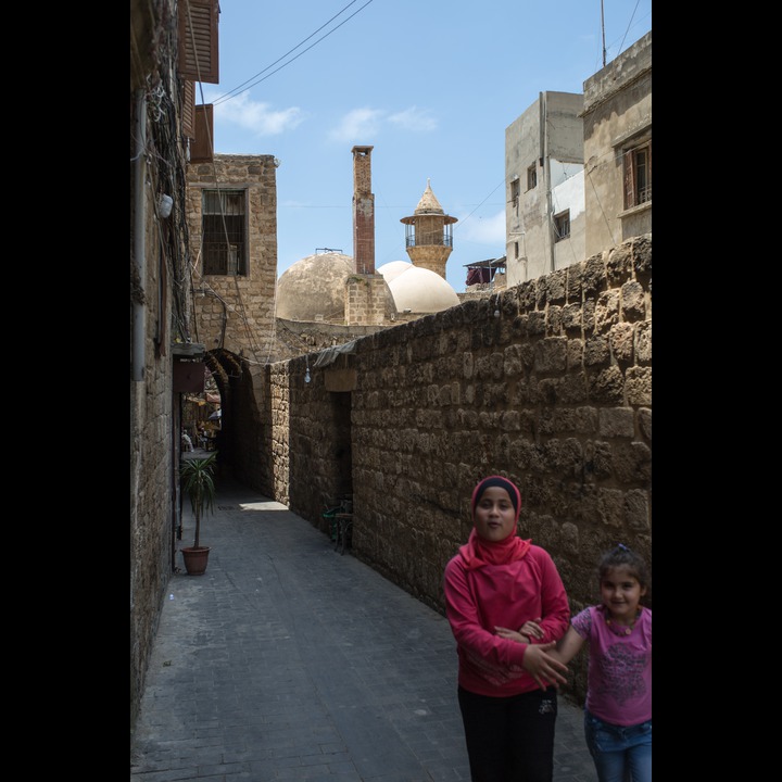 Baths and a minaret in the Old City of Saida