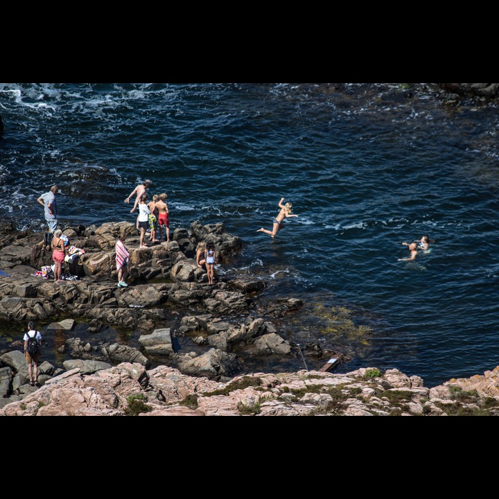 Bathing at Kullaberg - from Kullens Lighthouse