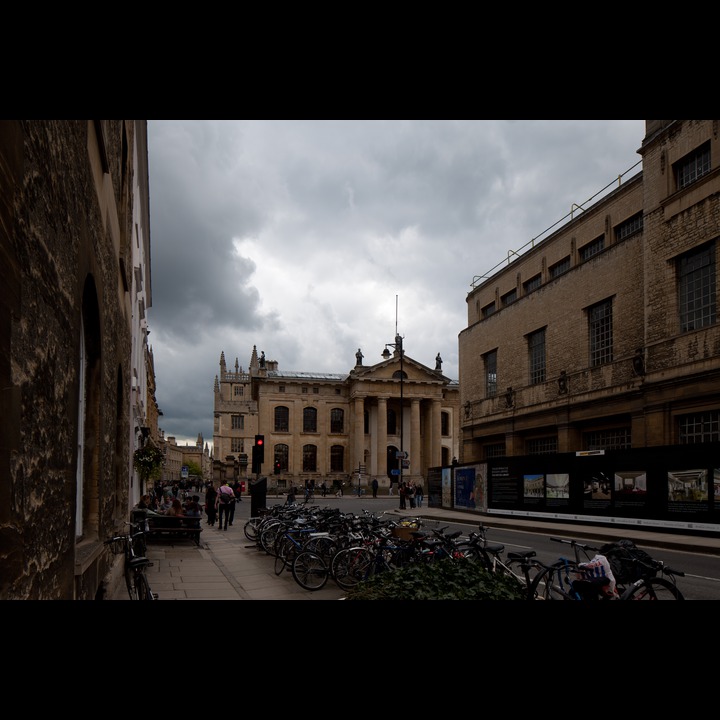 The Clarendon Building - Architect: Nicholas Hawksmoor, 1712-13 - The New Bodleian Library to the right.