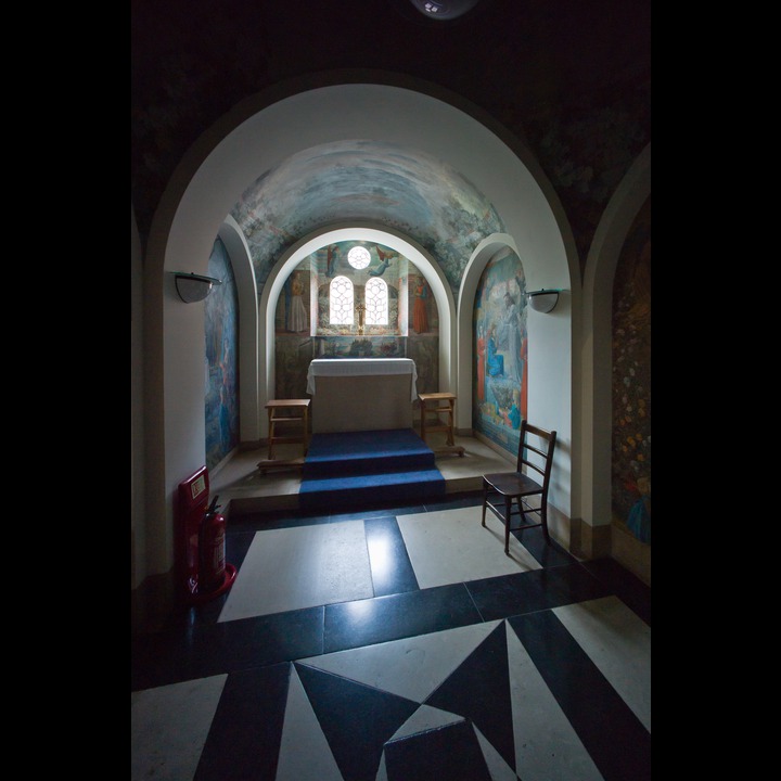 Campion Hall - the Lady Chapel with wall paintings by Charles Mahoney