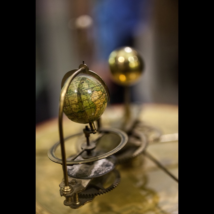 Earth - from an orrery (planetarium,  model of our solar system) at the Museum of the History of Science