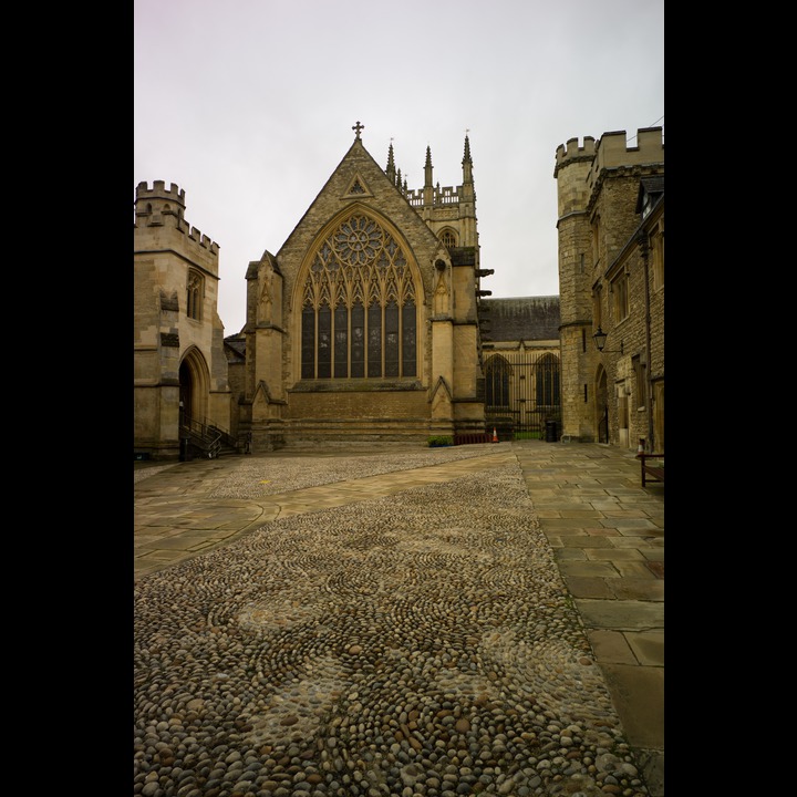Merton College, Front Quad. The Hall, Chapel and porters' lodge to the right.