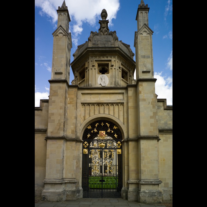 Gate to All Souls College opposite the Radcliffe Camera.
